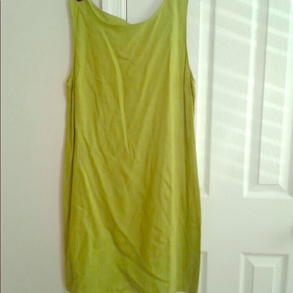 ‼️BOGO‼️ Chartreuse Sheath Mini Dress Juniors 17